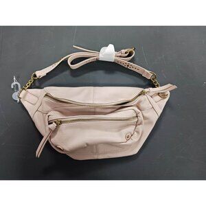 Chain-Trimmed Crossbody Belt Bag for Women from No Boundaries Beige